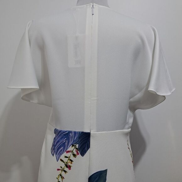 Ted Baker London Nerris Jamboree Floral Print Twist Detail Midi Dress Sz 12 NWT - Picture 13 of 17